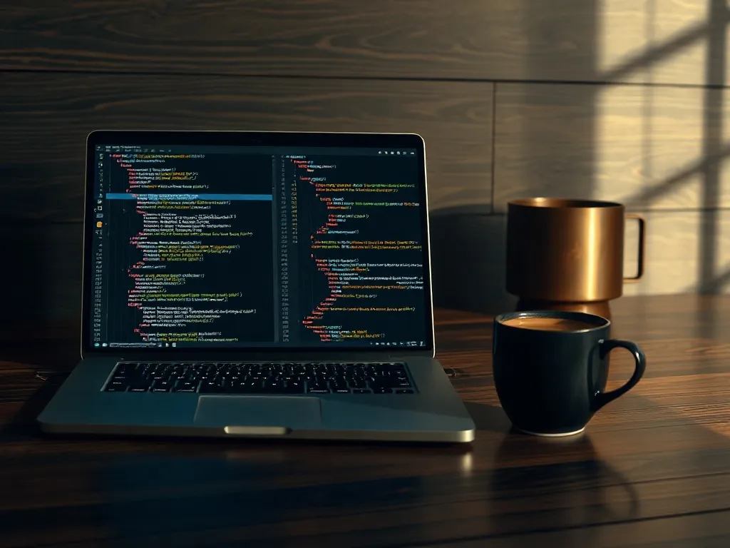 A professional minimalist workspace with a laptop showing cl